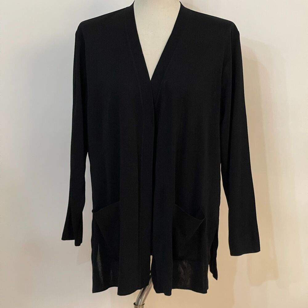 Exclusively Misook Cardigan Top X-Large Black